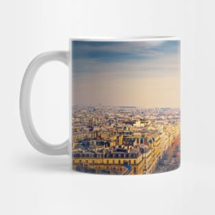 Paris sunset cityscape Mug